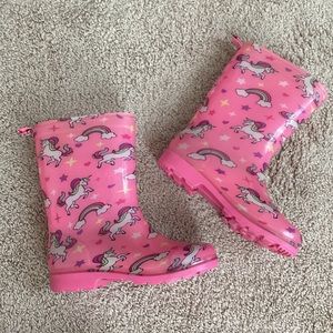 Capelli pink unicorn rainbow rain boots | girls 2 | kids rain gear | spring